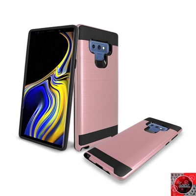 Samsung Galaxy Note9 / N960 Metal Brush Hybrid Slim Armor Cover Case Rose Gold