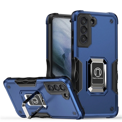 Samsung Galaxy S24 Robotic Hybrid Case with Magnetic Ring Stand Blue