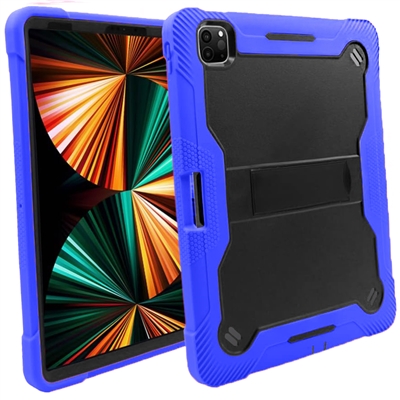 Apple iPad Pro 13" 2024 Slim Heavy Duty Shockproof Rugged Case With Kickstand Black / Blue