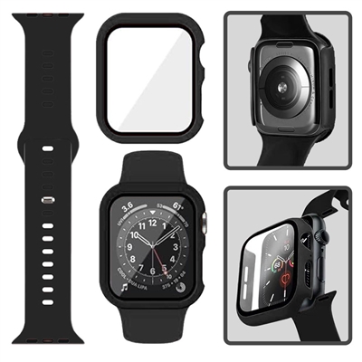 41MM SILICON IWATCH CASE + BAND BLACK