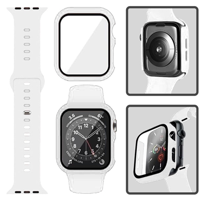 41MM SILICON IWATCH CASE + BAND WHITE