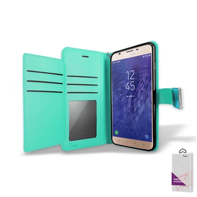 Samsung Galaxy J3 (2018)/ J3 Achieve/ J3 Star/ J337 Double Wallet Case WC05 Teal